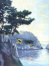 Douglas Morgan - Cliffside Cyprus   (CLK589) by Resale Gallery