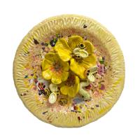 Flowers With Bees Plate II by Jeff Nebeker