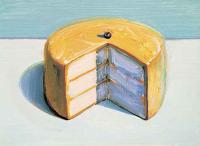 Lemon Cake Framed by Wayne Thiebaud