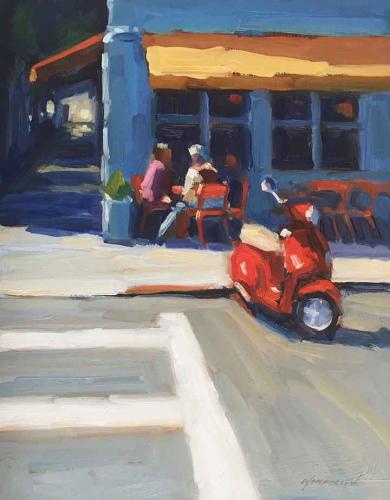Red Scooter, Hayes Valley by Michael Chamberlain