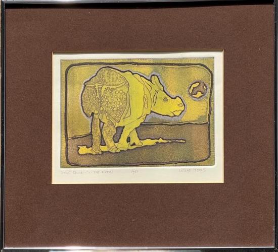 Leslie Toms - First Rhino On The Moon  1979  (RFa04) by Resale Gallery