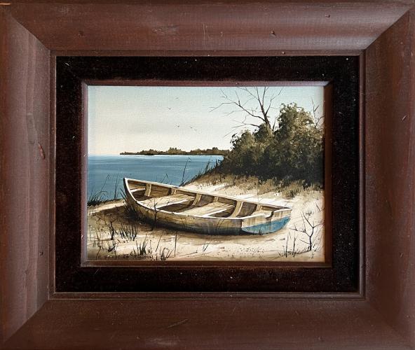 R. Bradford Johnson - Moored On The Sands   (KLe21) by Resale Gallery