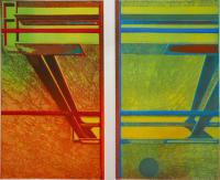 Two Windows With A Cantilevered Eclipse IA, 1970 by Roland Petersen