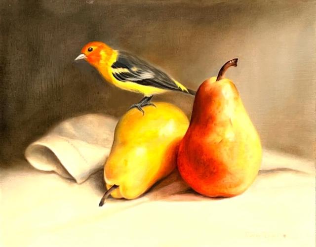 Pears With Bird   (VMc02) by Joanne Tepper