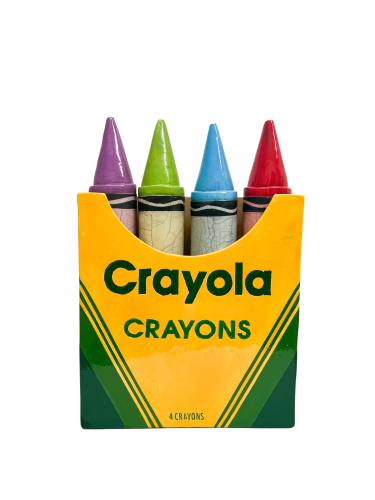 Crayon Box With Four Crayons by Karen Shapiro