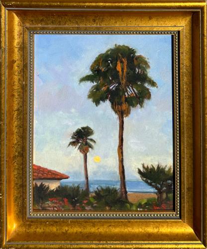 Laura Williams - Moon Rising Over San Felipe   (CLa04) by Resale Gallery