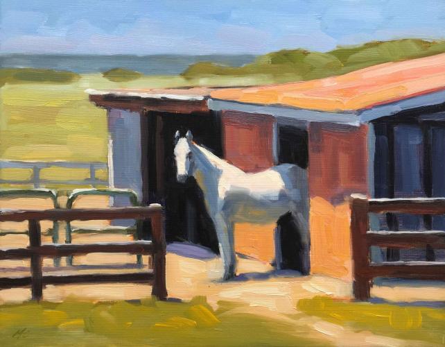 White Horse By The Sea, 2017 by Michael Chamberlain