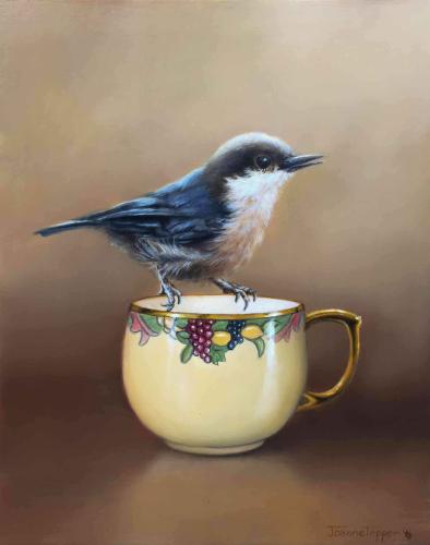 Bird On A Teacup 8 by Joanne Tepper