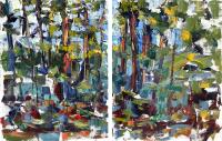 Among The Redwoods (Diptych) by Nathanael Gray