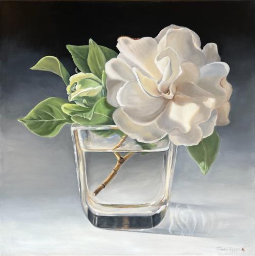 Gardenia In A Small Vase by Miles Hermann