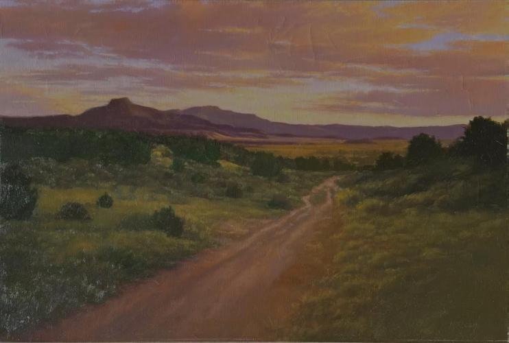 Pedernal Sunset  c.2008   (TWh01) by Peter VandenBerge