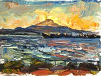 Oil Barge At Point Richmond by Nathanael Gray