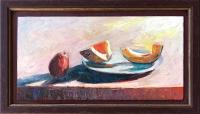Still Life With Red Pear And Cantaloupe  1996   (CH04) by Jian Wang