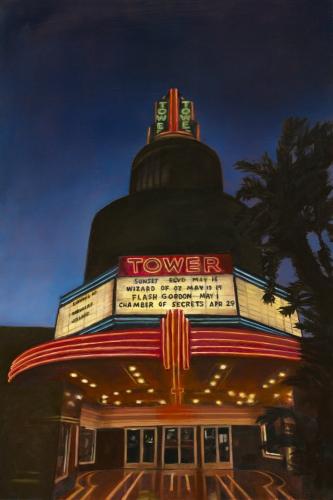 Tower Theater At Night (SM) by Jonathan Baran