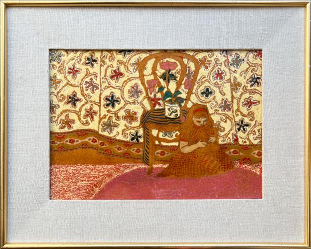 Dorothy Cutter - Miniature Seated Amy, Indian Cloth  1968   (KLe07) by Resale Gallery